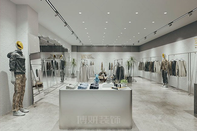 南京简约时尚风男装店装修设计方案效果图-南京js4399金沙工装公司