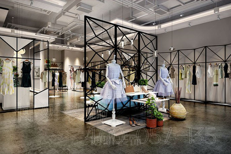 南京高端典雅女装店装修设计方案效果图-南京js4399金沙工装公司