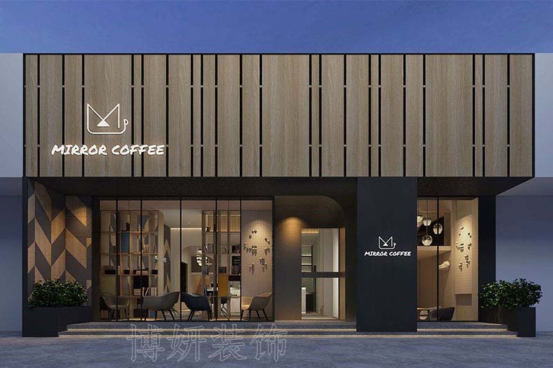 南京时尚自然咖啡饮品店装修设计方案效果图-南京js4399金沙工装公司
