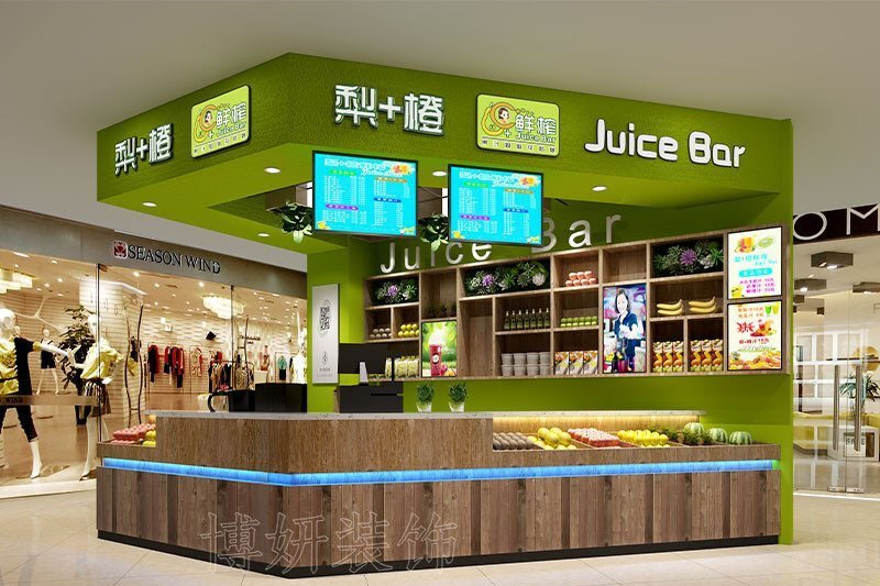 南京清js4399金沙然水果店装修设计方案效果图-南京js4399金沙工装公司