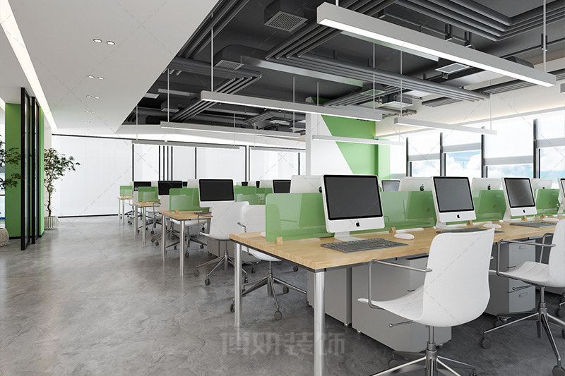 南京现代艺术感办公室装修设计方案效果图-南京js4399金沙工装公司