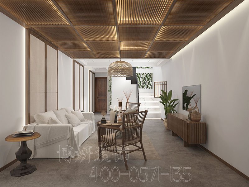 南京自然风格民宿装修设计方案效果图-南京js4399金沙工装公司