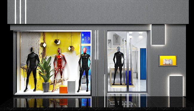 南京高端潮流风男装店装修设计方案效果图-南京js4399金沙装饰公司